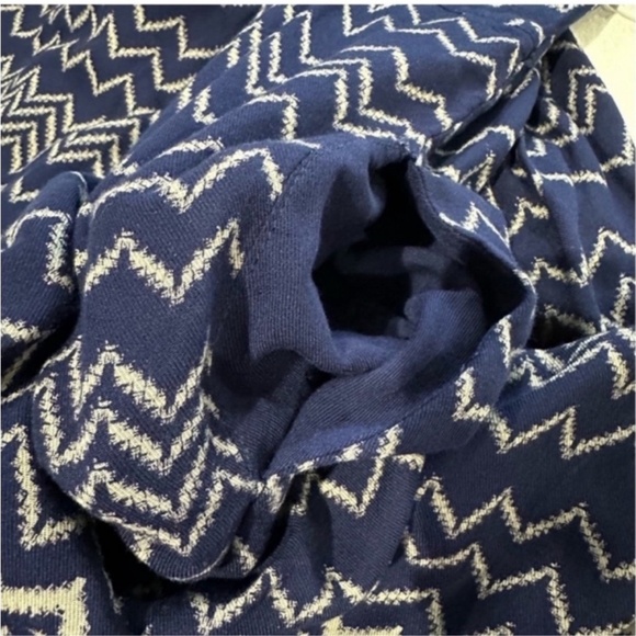 Anthropologie Holding Horses Blue Farica Chevron Dress - Picture 3 of 7